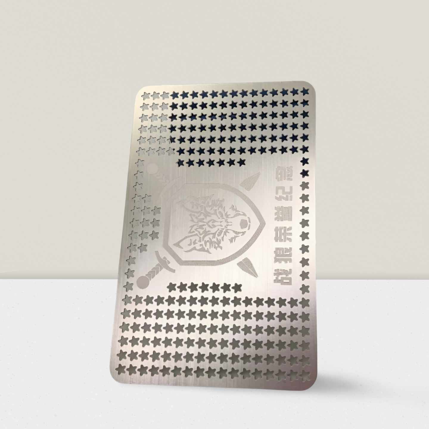 QR code business card metal
